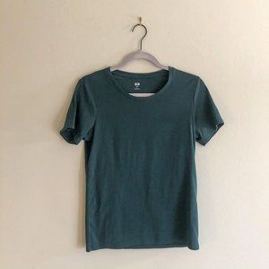 UNIQLO Supima Cotton Dark Green Shirt Medium Soft